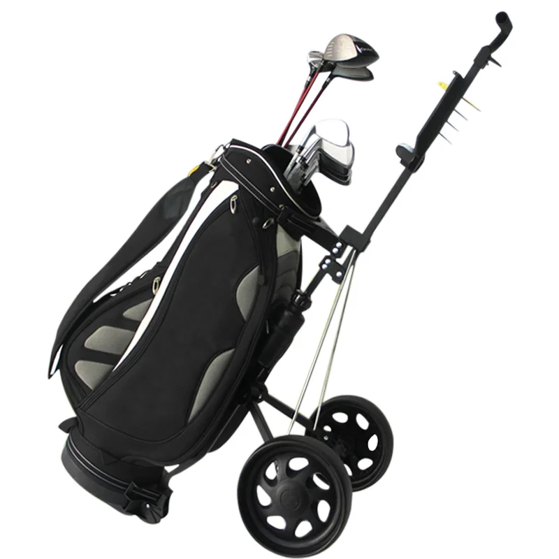 Golf charter two-wheeled trolley foldable multifunctional golf course