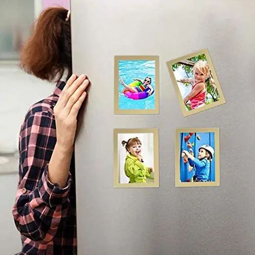 Efaster Magnetic Photo Pocket Picture Frame,,Anti-Collision Magnetic Photo Frame File Cover