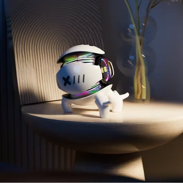 Mecha Monster Bluetooth Speaker Creative RGB Desktop Audio Lamp with Dynamic Spectrum FM Radio for Home Living Room