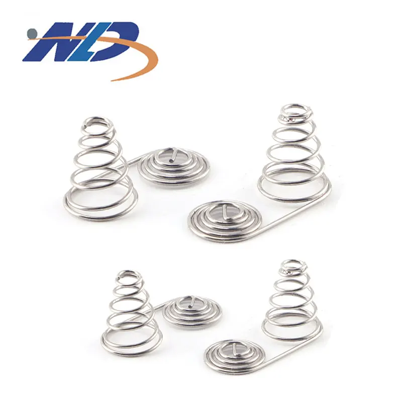 Manufacturer 1mm conical cylindrical tower AA battery copper positive and negative contact compression spring