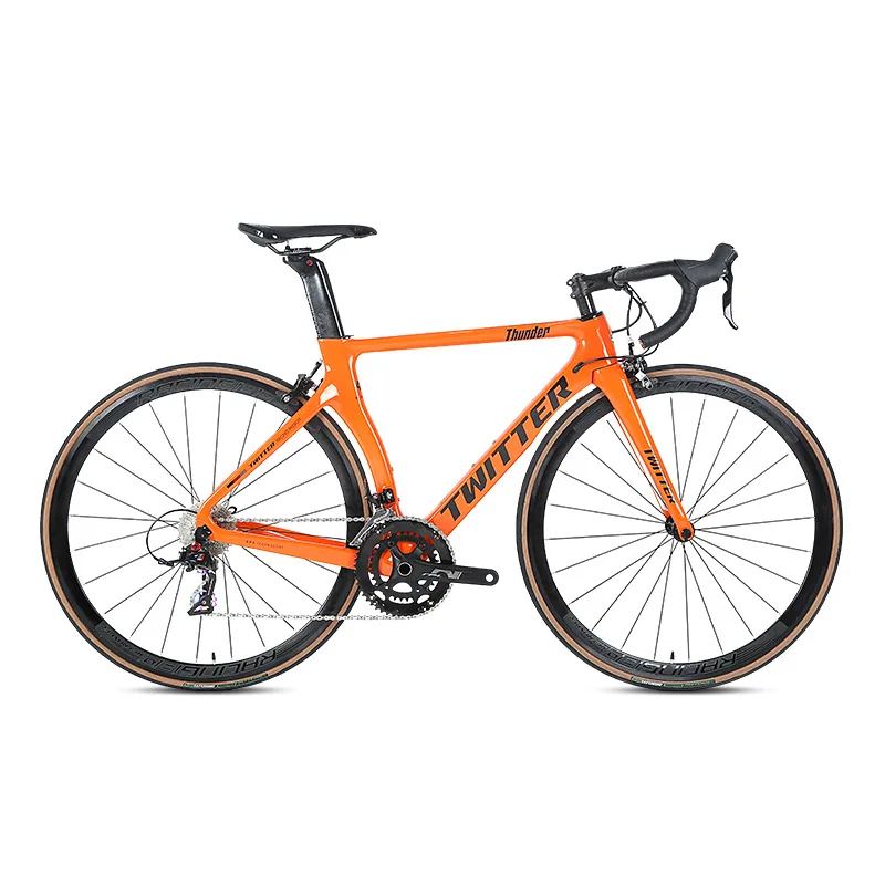 700C Adult 22 Speed Carbon Fiber Road Hard Fork Lightweight Aluminum Alloy Road C Brake Carbon Fiber Racing Road Bike/bicycle