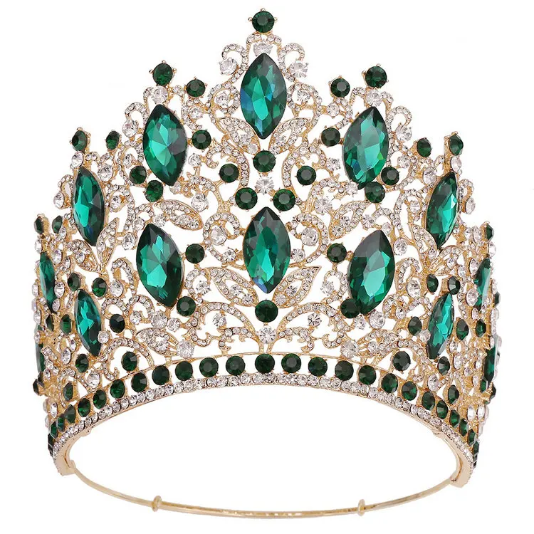 2024 New Arrival Big Pageant Crown Wedding Miss World Tall Crowns Headpiece Universe Crowns for Women Queens