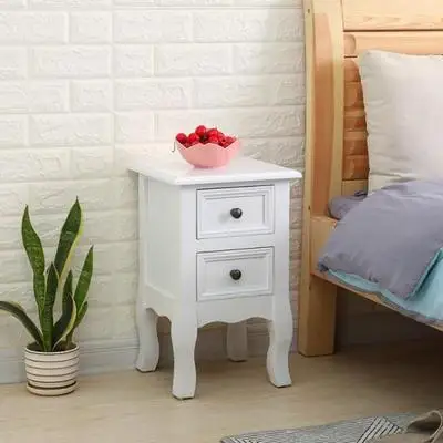 Bedside Storage Unit Cabinet Bedroom Nightstand 2 Drawer Table chest of drawers for bedroom