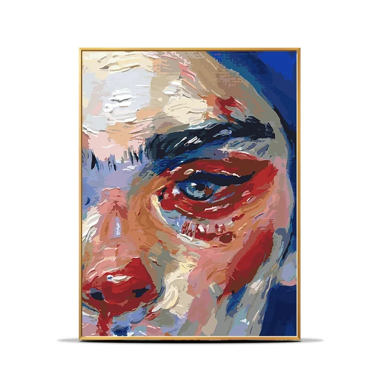 Custom 40x50cm linen or cotton  canvas diy draw oil painting by numbers With Brushes