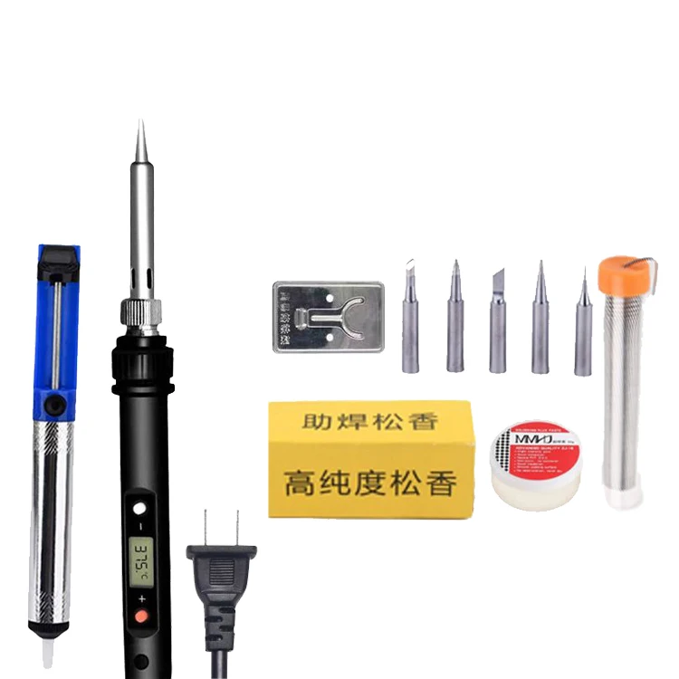 Black Intelligent Digital Display Soldering Iron  80W Temperature Control Electronic Repair Spot Soldering Pen