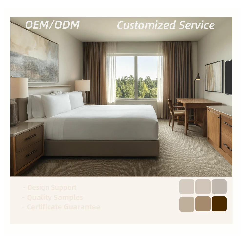 Hospitality made 5 Star Standard Luxury Modern Hotel Bedroom Furniture Set Wood Material for Hotel Bedrooms