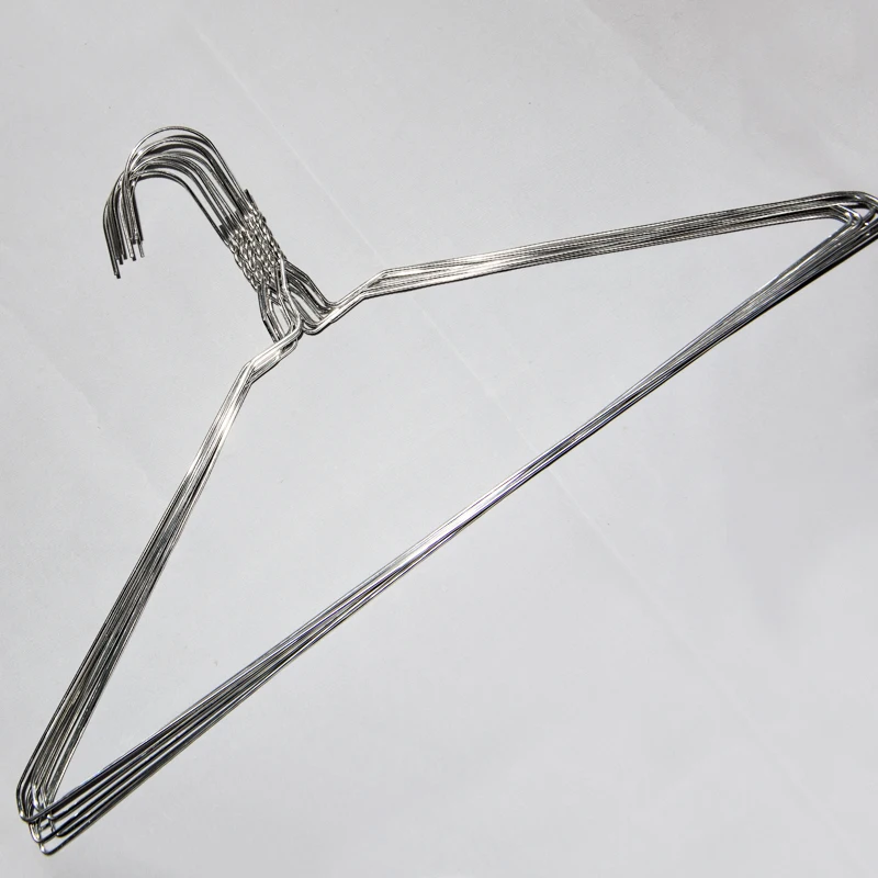 16 Inch 13G Laundry Hanger Silver Color  Metal Clothes Hanger