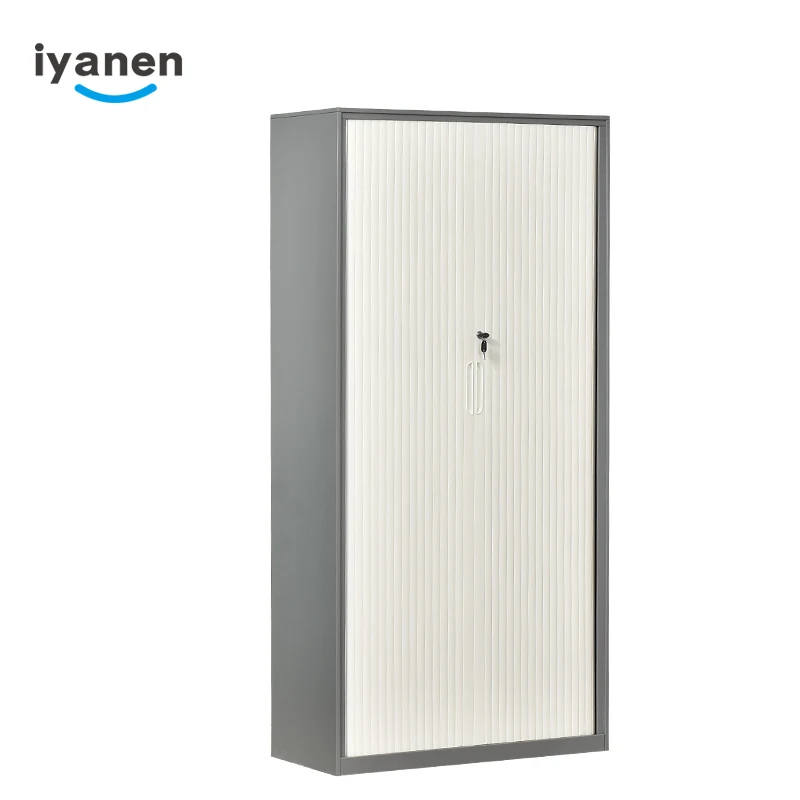 metal tamboor door cupboard shutter office storage rolling up steel file cabinet