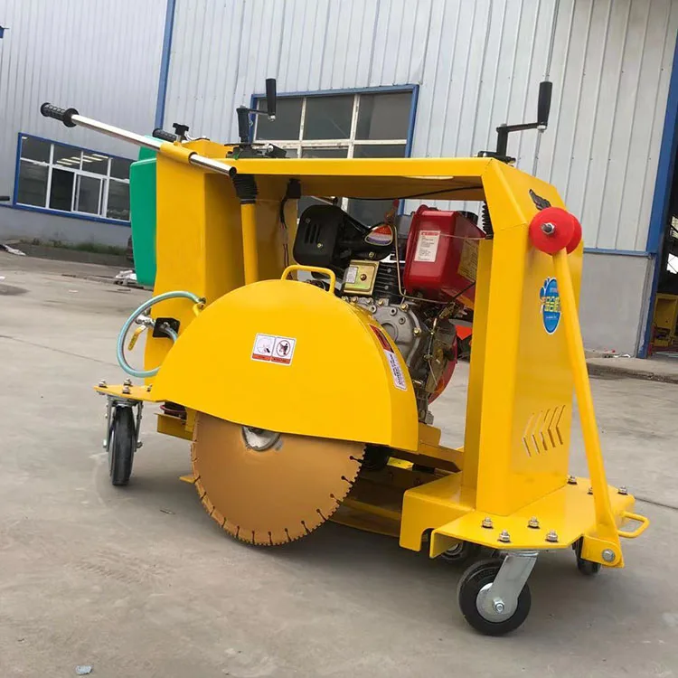 Cement concrete asphalt pavement maintenance hand push circular well cover cutting machine