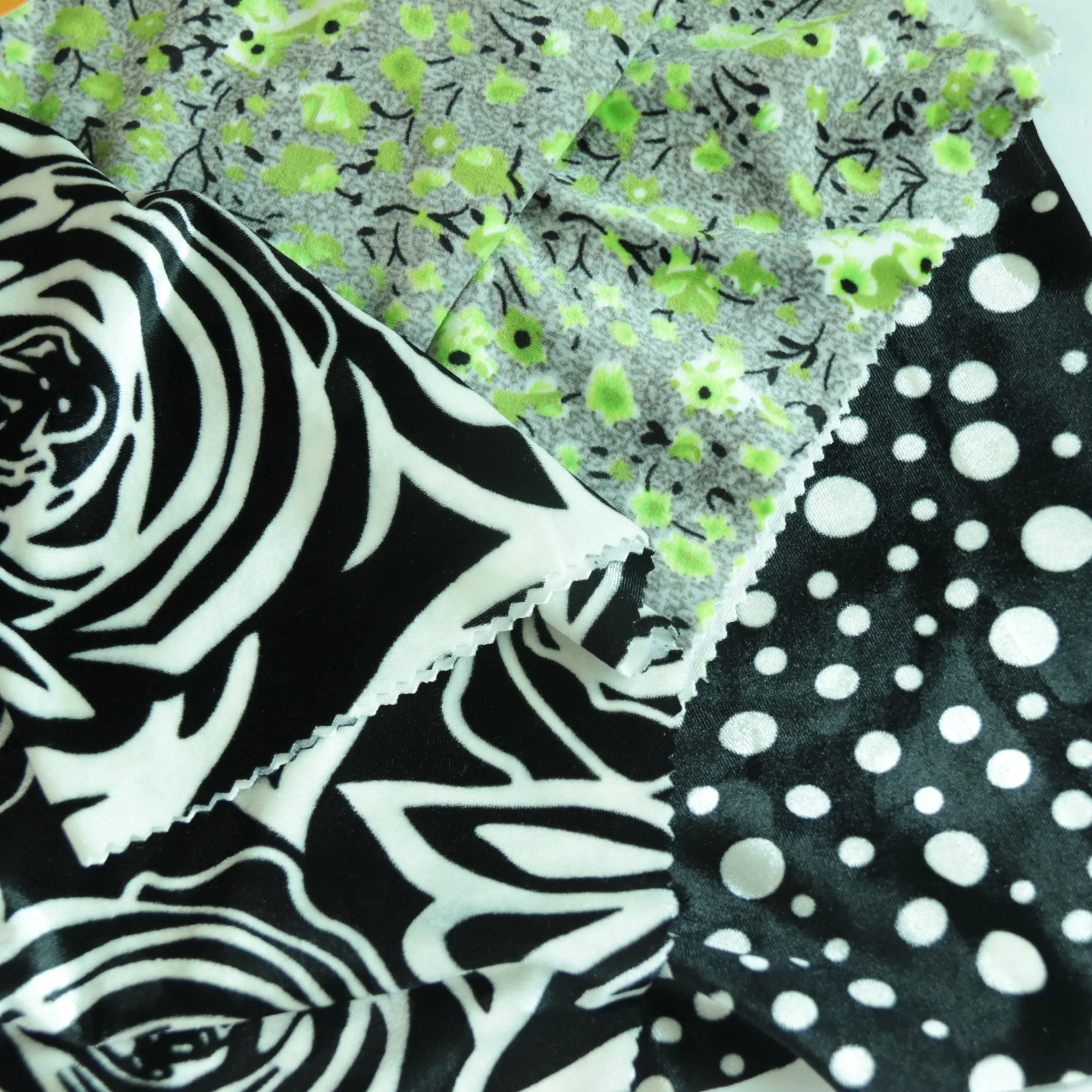 Нет минимального заказа, тонкая эластичная бархатная ткань с принтом на заказ, бархатная ткань