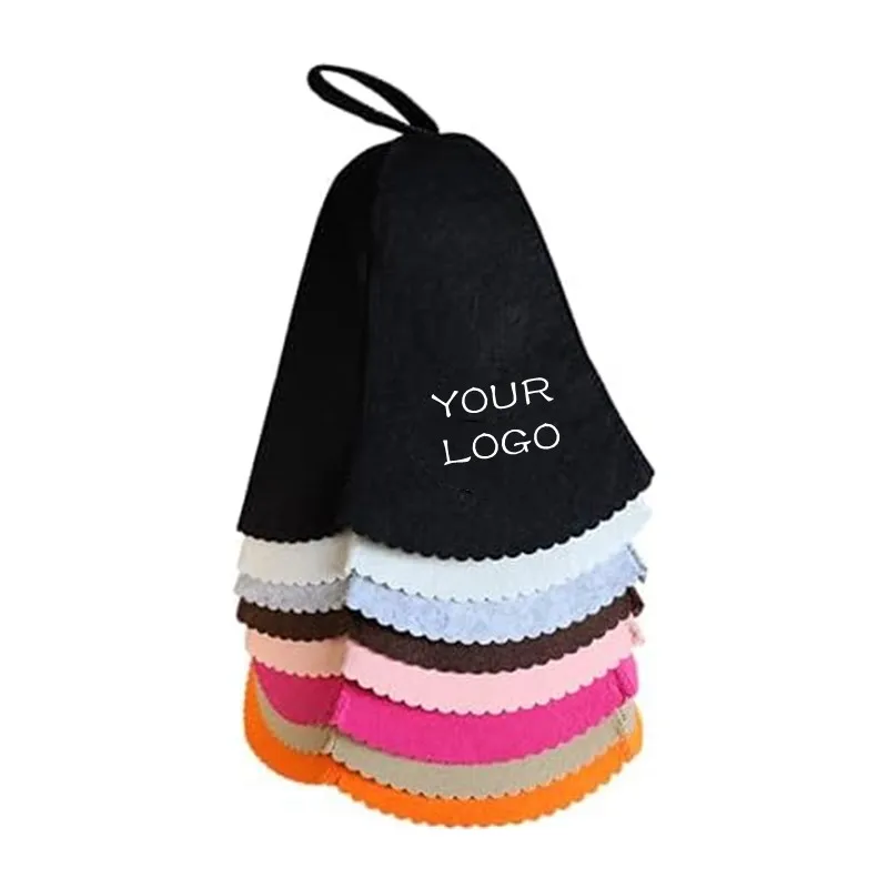Colorful Steam Bath Hat Heat isolation Felt Sauna Hat for Vigorous Person