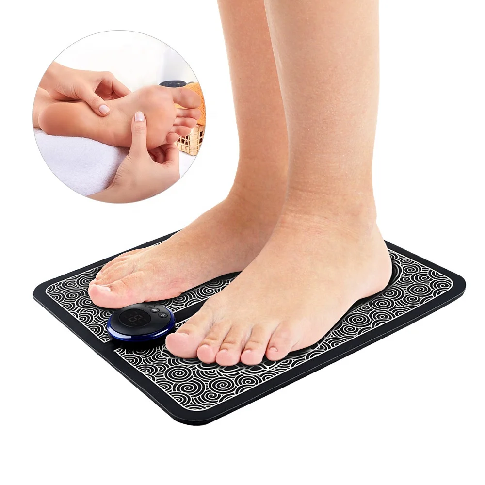 8 Modes Portable Smart USB Vibrating Pulse Electric Ems Foot Massager Pad