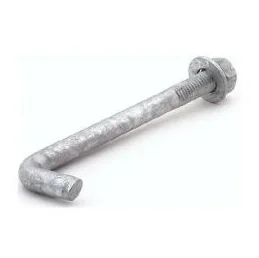 Chinese manufacture Good Quality galvanized carbon steel j type hook anchor bolt with nut and washer