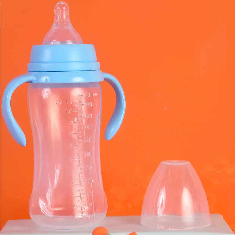 Processing plastic feeding supplies PP milk bottle manufacturer food grade wholesale 330 ml wide mouth milk bottle