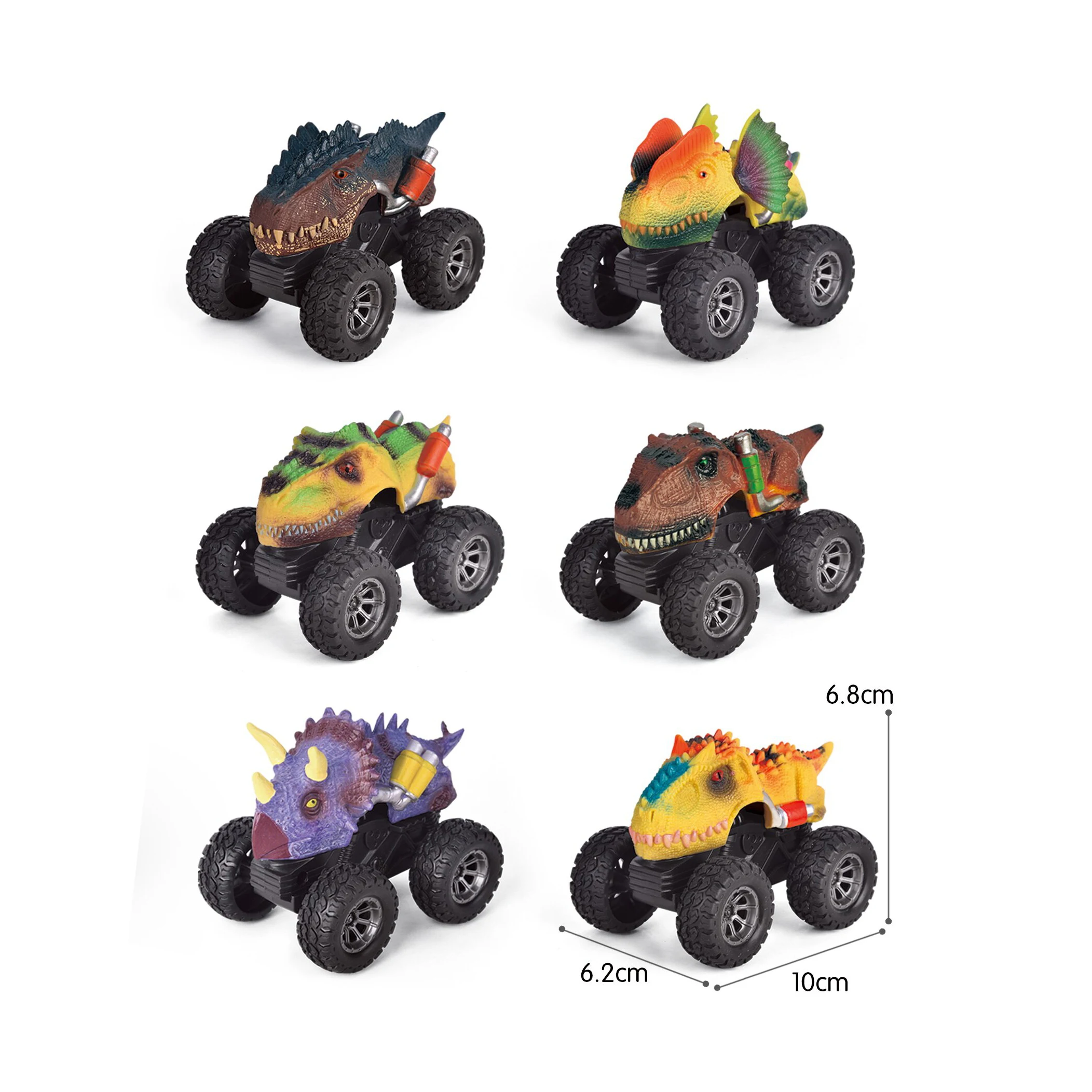 Kids educational dinosaur car toy mini pull back car dino toys
