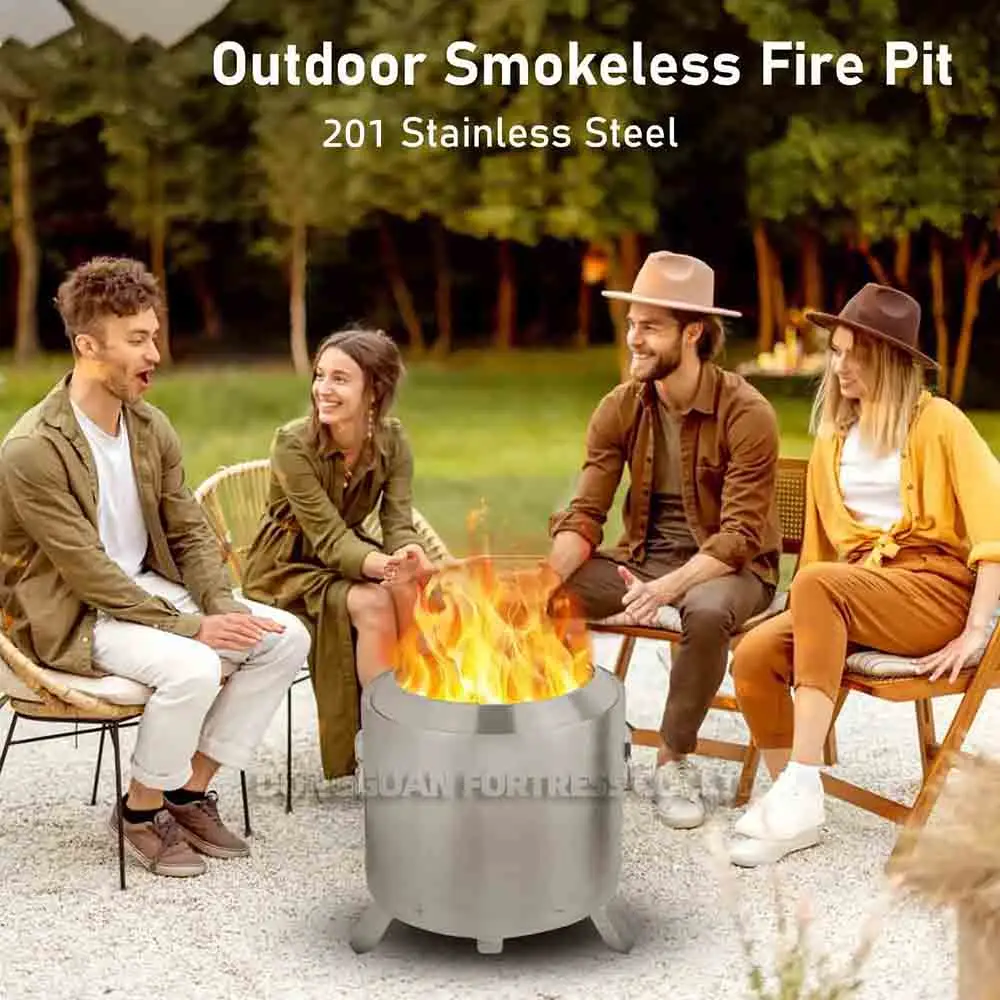 2023 new design adjustable portable bonfire steel smokeless fire pit for outdoor camping and heating