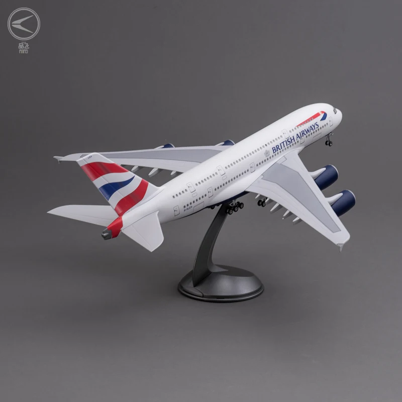  Украшение для бизнеса подарок модель самолета из АБС-пластика аэробус A380 британские авиалинии масштаб 1/160 размер 46