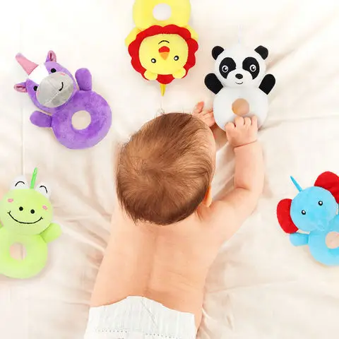 Newborn Gifts Mini Stuffed Animals Soothe Plush Soft Rattle Baby Toys Unicorn PK Soothing Towel 18CM Catalog