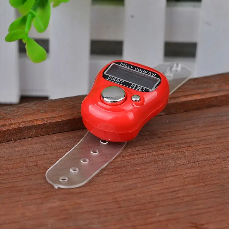 Electronic Digital Finger Ring Tally Counter Hand Held Knitting Row Counter Clicker NEW Mini Point Marker Counter LCD