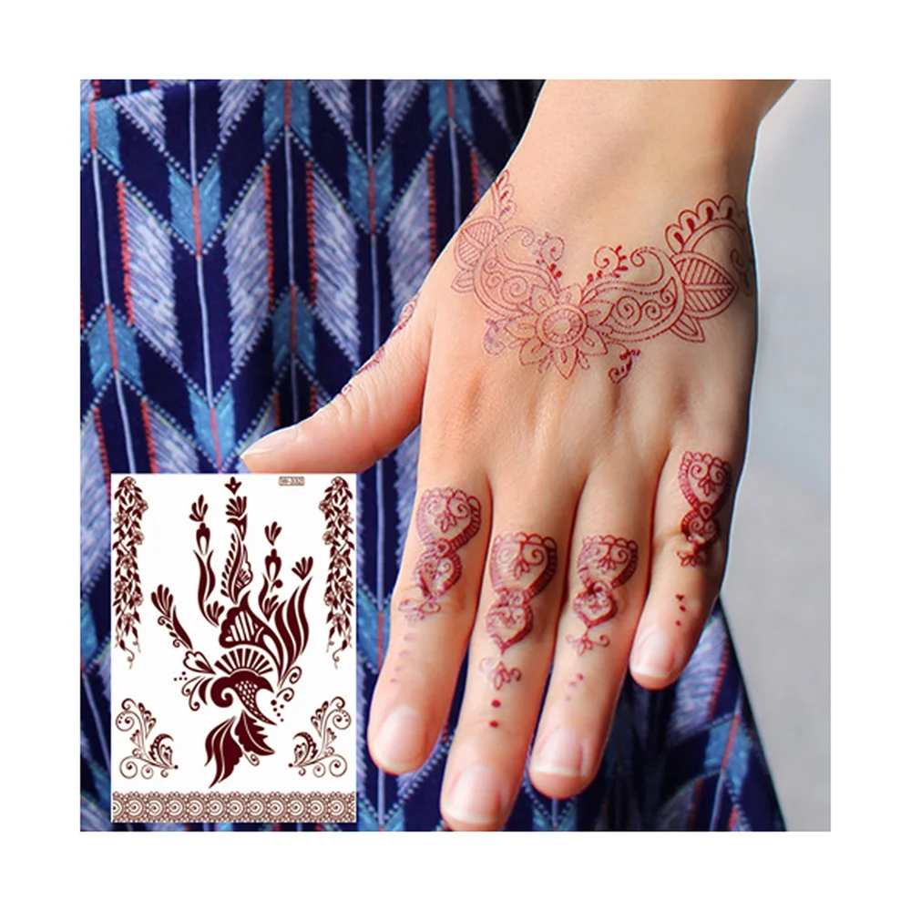 Wedding Water Transfer Smart Sticker Temporary Waterproof Sexy Henna Lace Tattoo Sticker