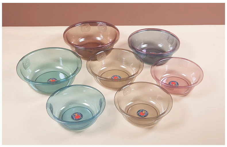 household strong durable colorful round shape kitchen bathroom cleaning baby hand plastics washing basin water basin