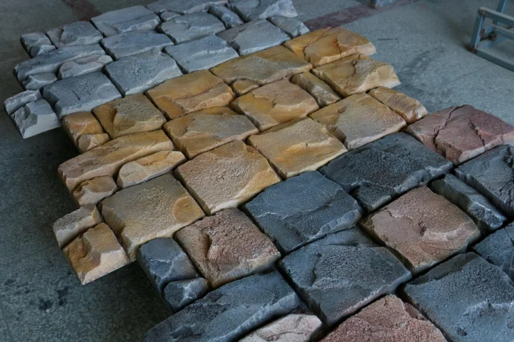 Modern Colorful 3d Outdoor Rock Stone Pu Panels