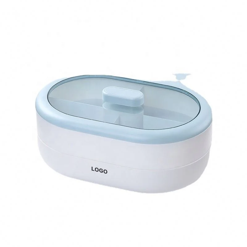 Baolong Factory Lazy Fruit Tray Creative Home Living Room Sealed Dried Fruit Storage Box Grid With Lid Plastic Candy Box