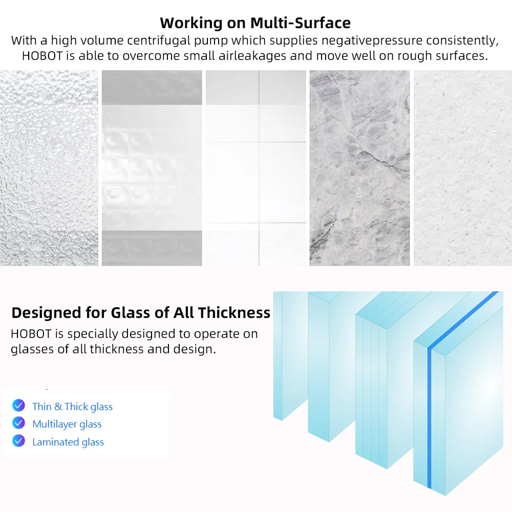 Hobot R3 Window Cleaner Robot,  Glass Smart APP WiFi AI Voice Remote Control Automatic Window Cleaning Robot with Ultra Spray