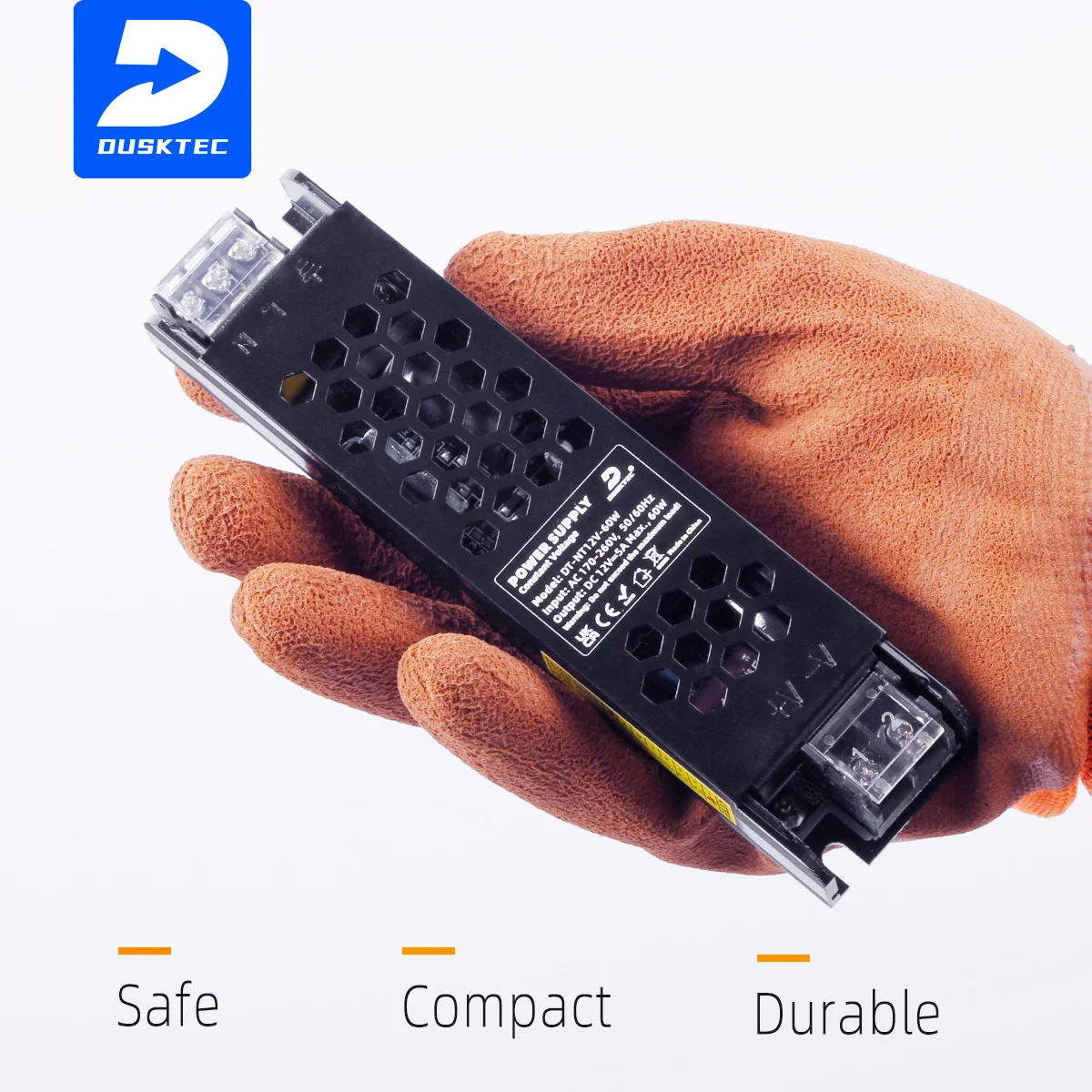 DUSKTEC 12 В 24 постоянный ток 60 Вт 100 200 300 400 10 А регулируемый постоянного напряжения Светодиодный переключатель питания