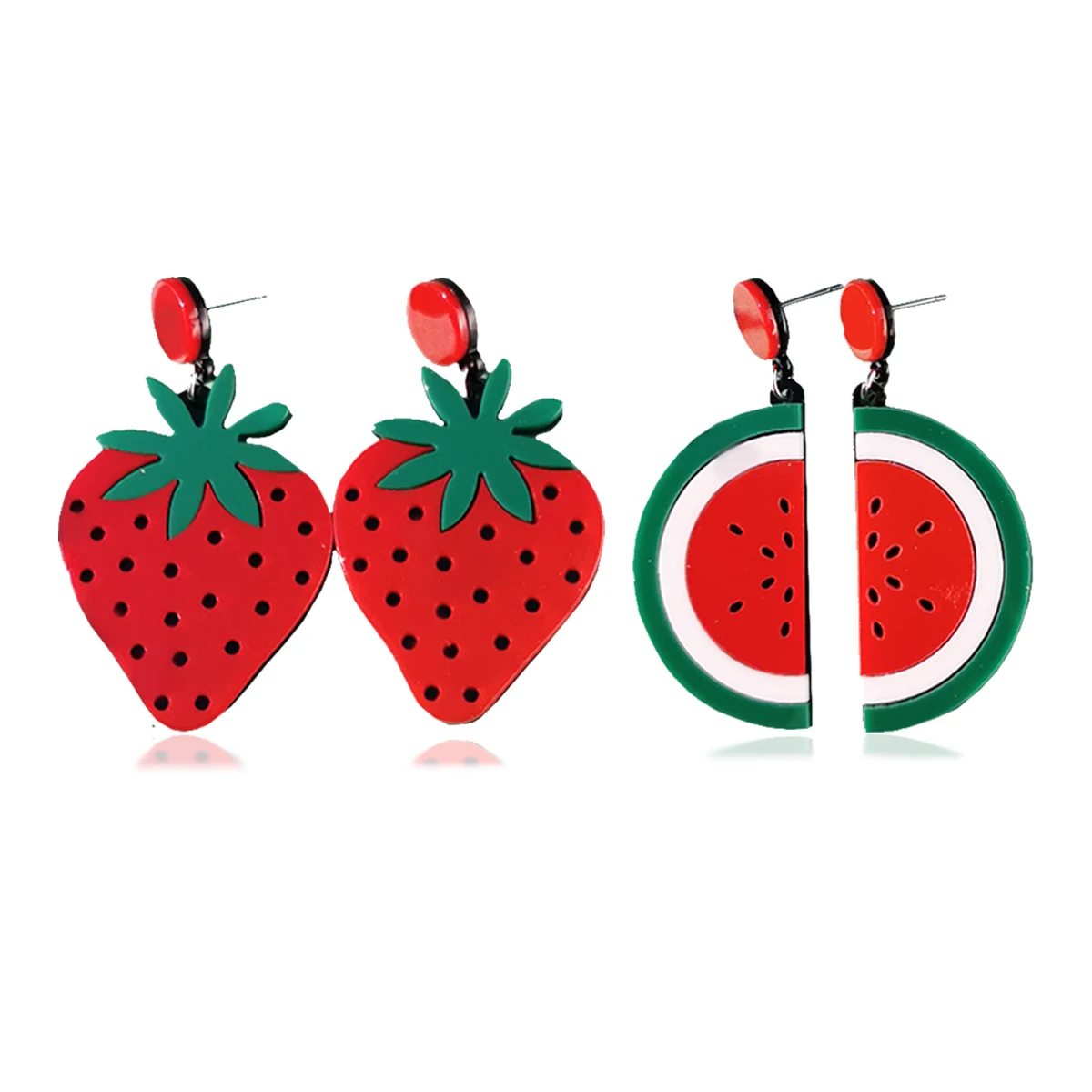 2020 New European and American Fruit Fashion Long Ear stud exaggeration Funny vegetables Sweet cone Earrings Lady drop Earrings