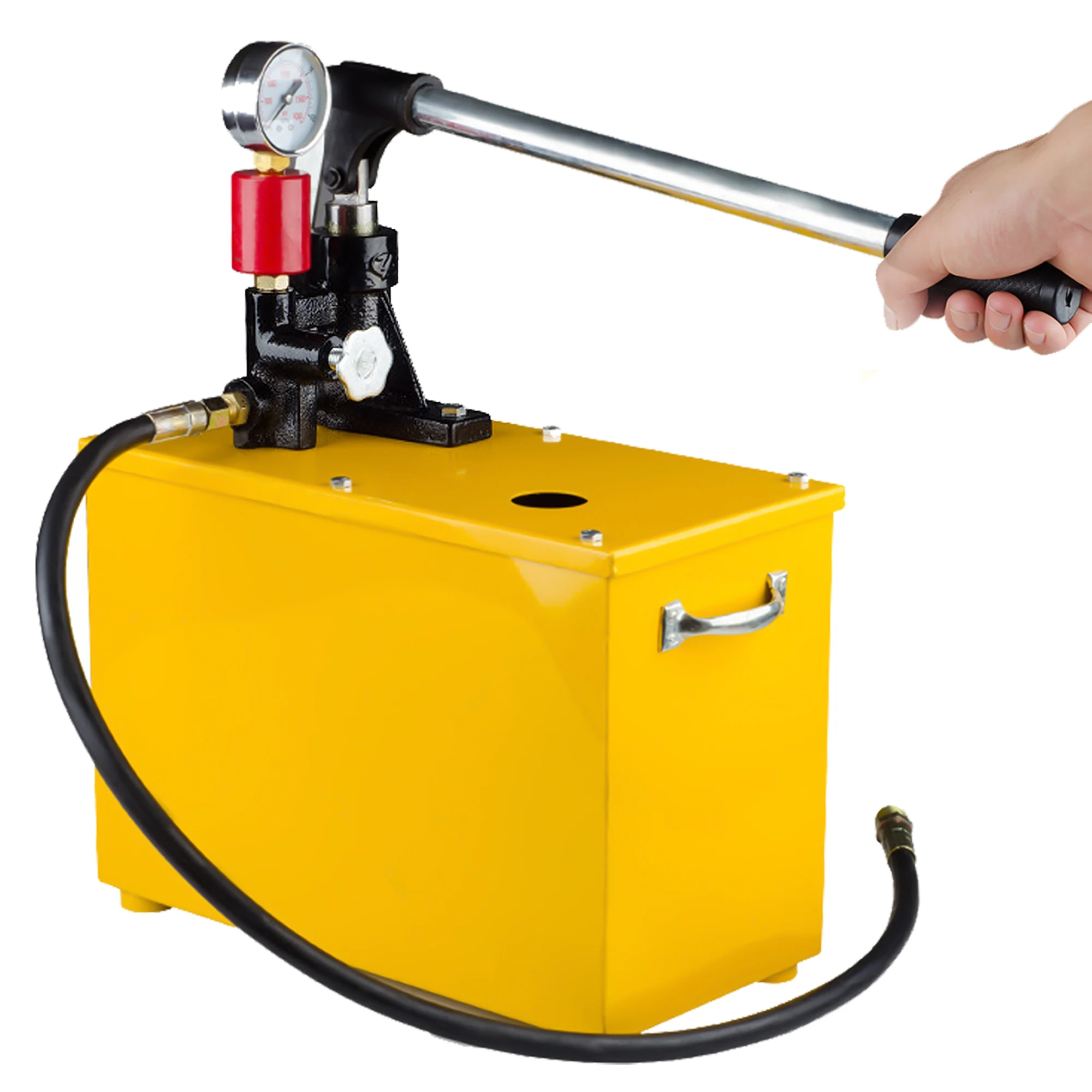 Ручной насос для испытаний давлением (высокоскоростных железных дорог коробка) SB-10Mpa трубы манометр водопровод детектор утечки газа