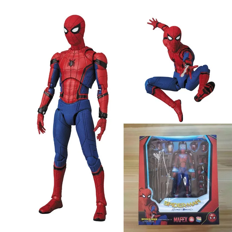 Movie Animation Marvels Toys MAFEX No.103 Spider-Man Homecoming Avengerss Action Figure Boxed Figure Wholesale