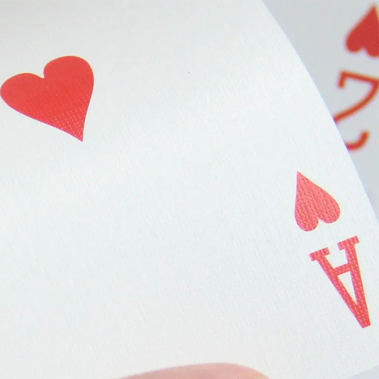 Plastic Card Black Classic Poker Game Customized Double Deck Custom China Paper Waterproof Clear Thick Standard 7 Playing Cards