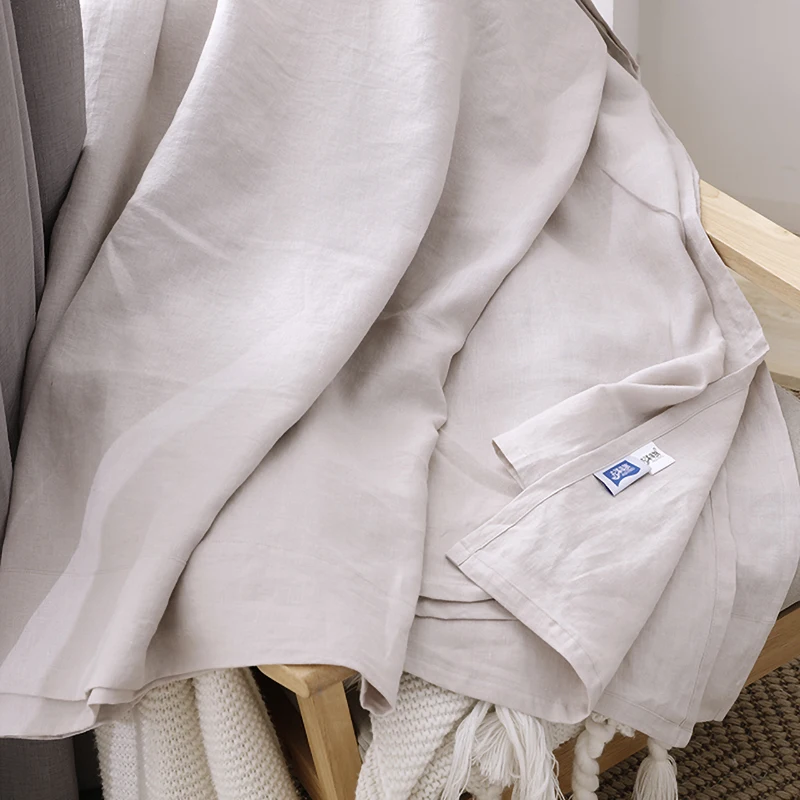 Home Textile Wholesale Luxury Online King Size 4pcs Idea Flax Bed Sheet Resorts Linen Bedding Set