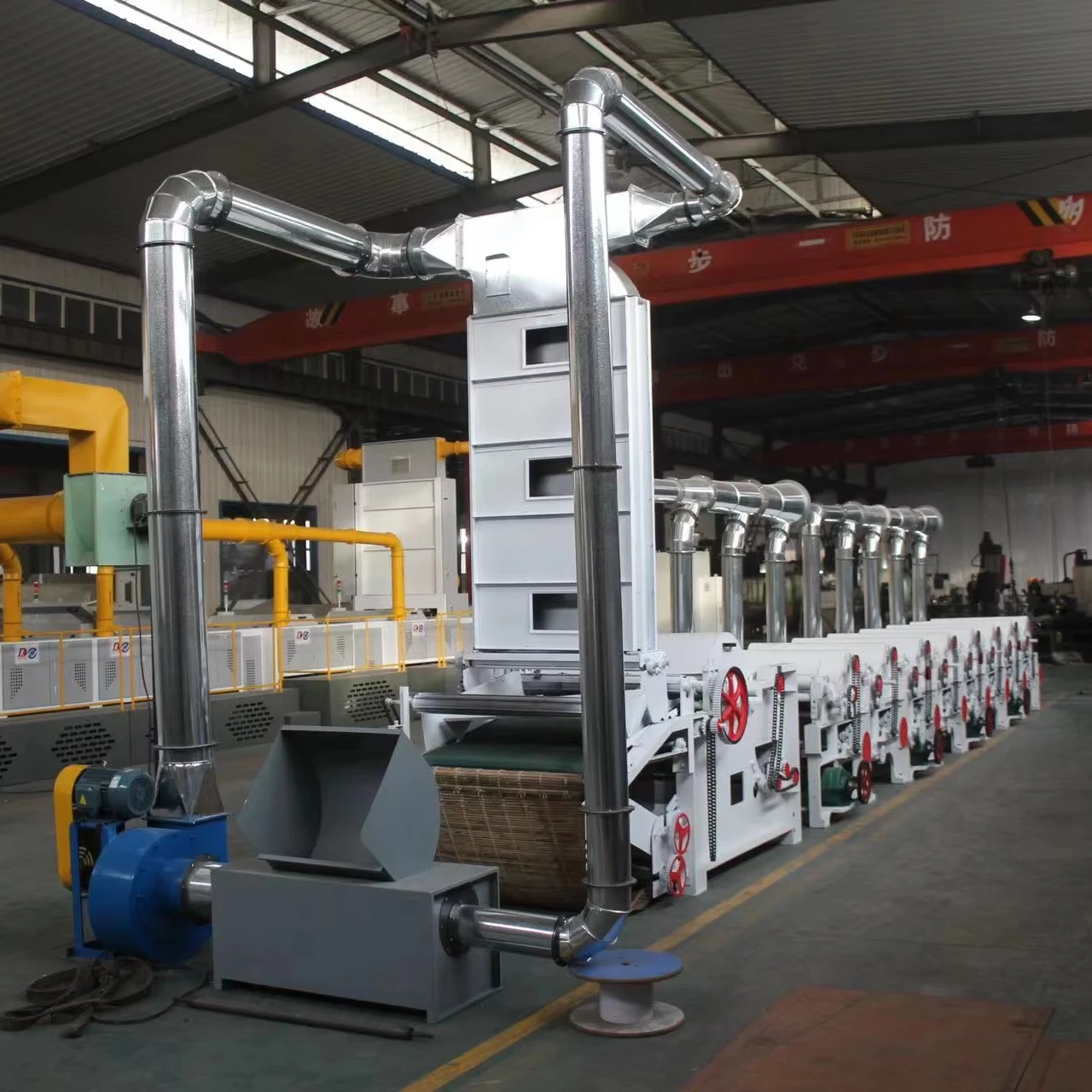 Newly Manufactured Fully Automatic Seven-Roller Nonwoven Machine Motor Spunbond Wooden Iron for Waste Clothing Scrap Recycling