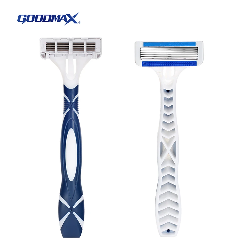 High Quality Disposable Rubber Handle Five Blade Men Straight Razor Face One Time Shaving Tools