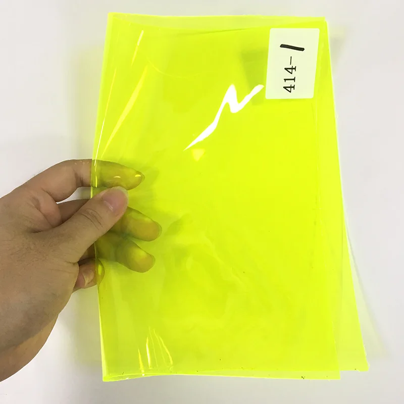 Wholesale Fluorescent Coloured Transparent Soft PVC Film for Bags/Shoes/Sandals