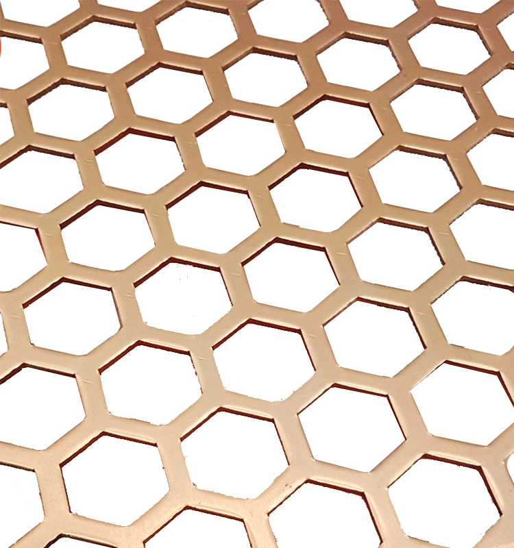 decorative hexagonal hole perfroated metal sheet for building facade
