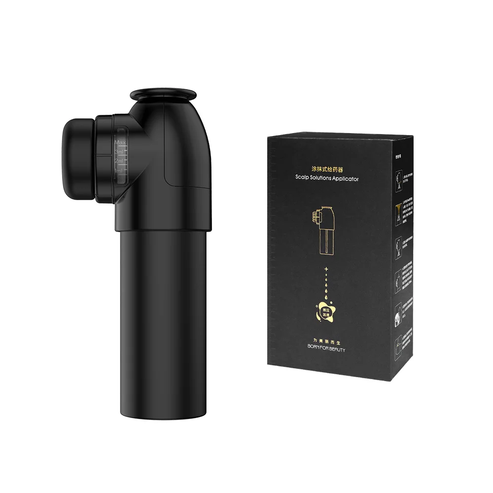 Black Portable Liquid Comb Pressurized Liquid Out Brush Mini Hand Massage Brush Scalp Massage Comb