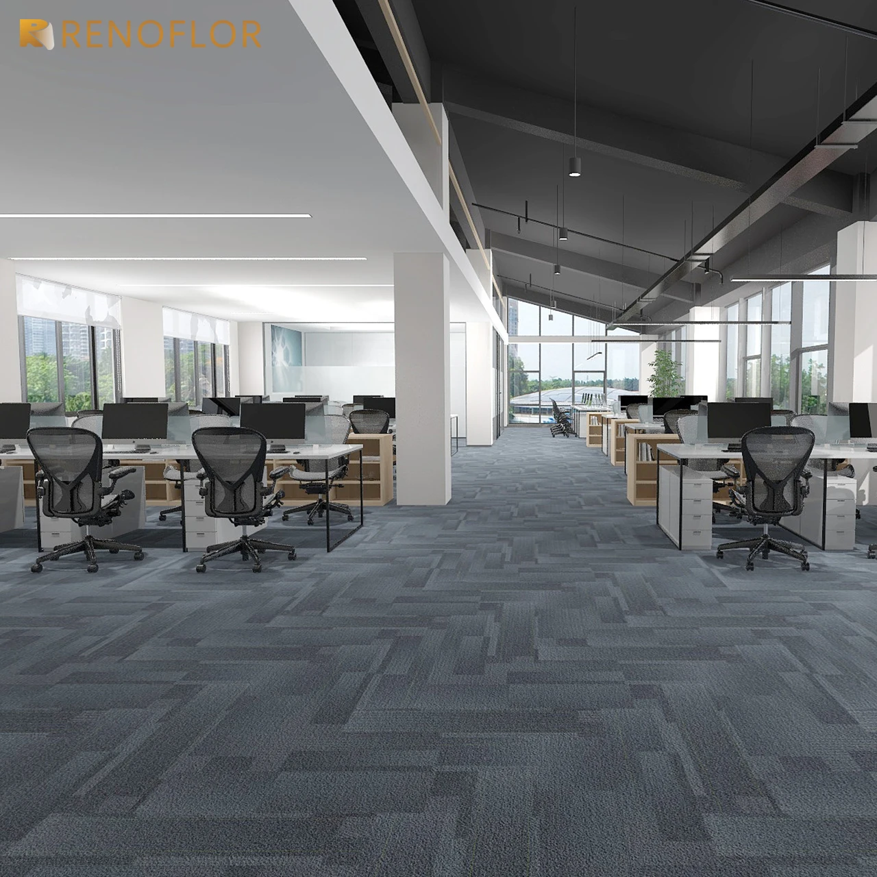 Free Sample Factory Manufacturer Commercial Modular Rectangle Removable Nylon Floor Office Conference Room Carpet Tiles 25x100