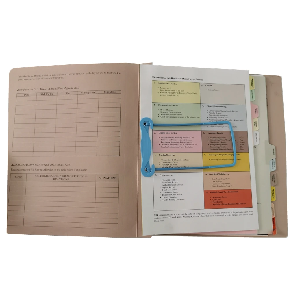 Папка для медицинских записей формата А4 больничная папка