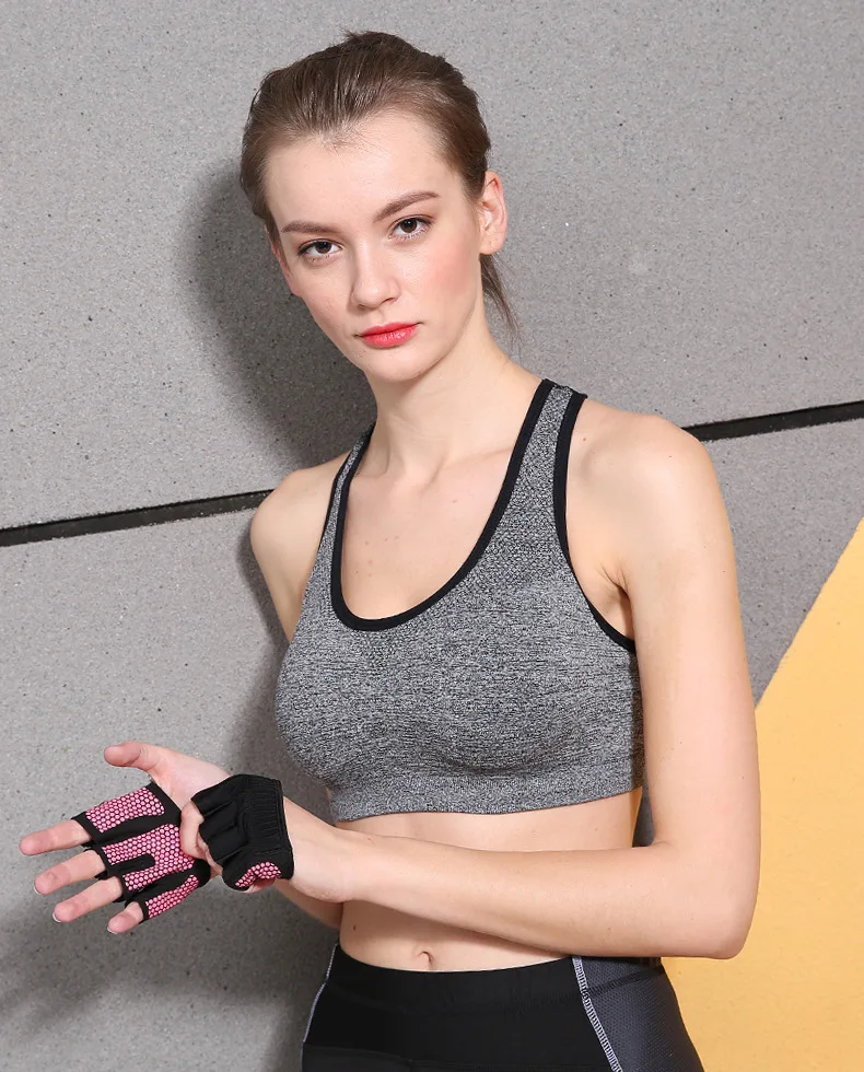 
Fitness Half finger gloves Non slip Exercise fitness gloves men women General purpose Four-finger Weight lifting gloves 
