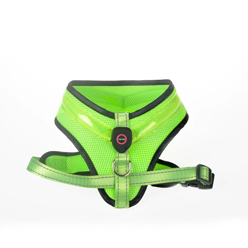 Light Up Dog Harness USB Rechargeable Reflective Dog Vest Led Dog Harness with Comfortable Padded Suit