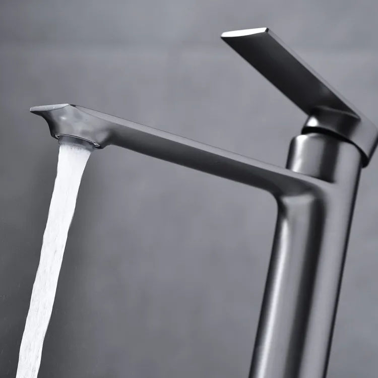 Wash Rose Gold Finish Bathroom Tap Single Handle Brass Basin Toilet Water Mixer Faucets