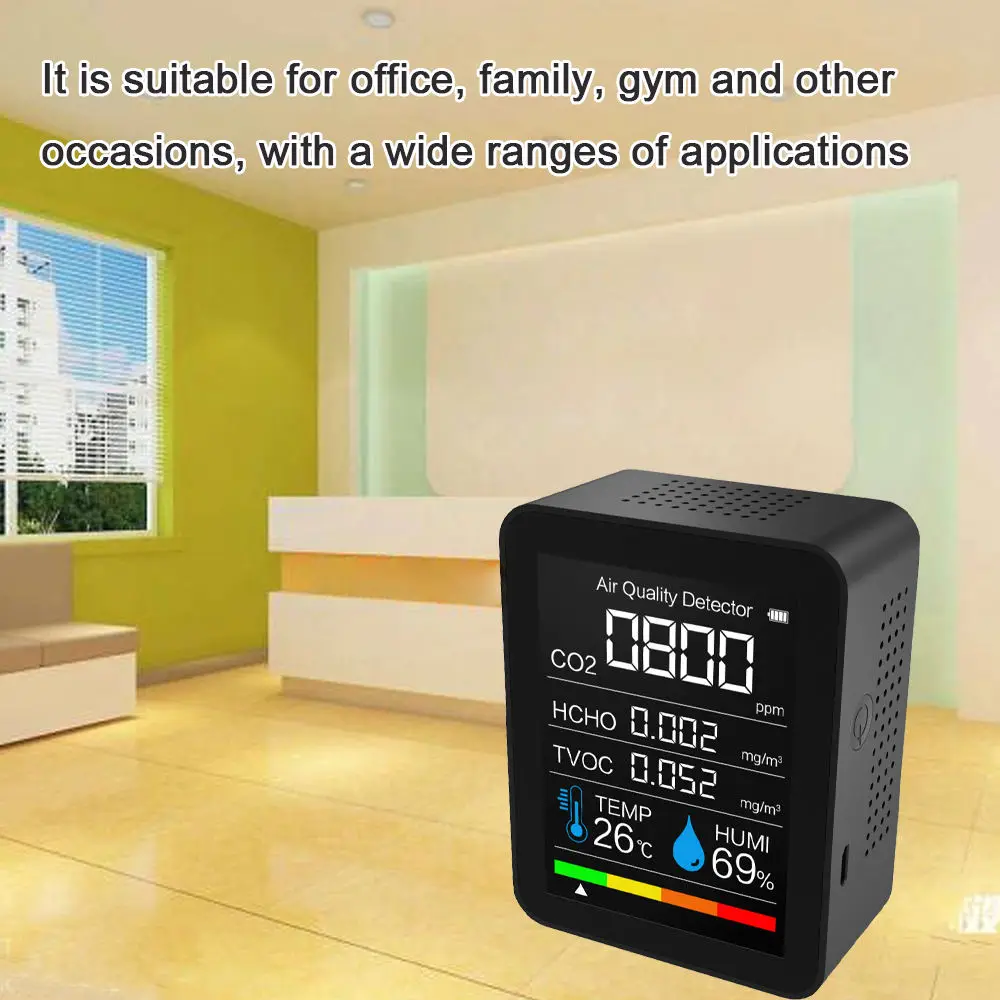 Air quality monitor co2 meters portable co2 detector indoor air quality detector alarm sensor gas analyzers
