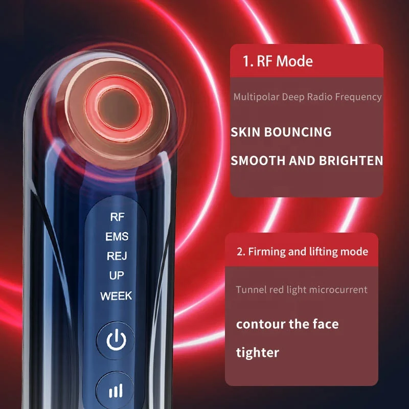 High quality new 1MHZ rf face lifting machine led ems massager facial skin tightening home use rf beauty device