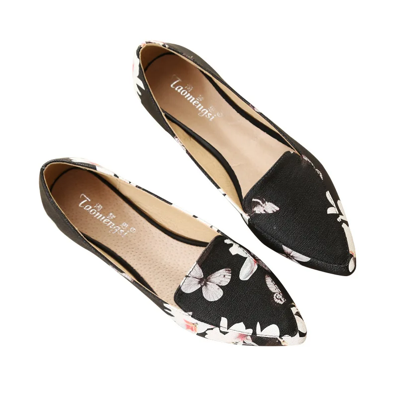 cheap elegant casual flower flat ballerina shoes for women