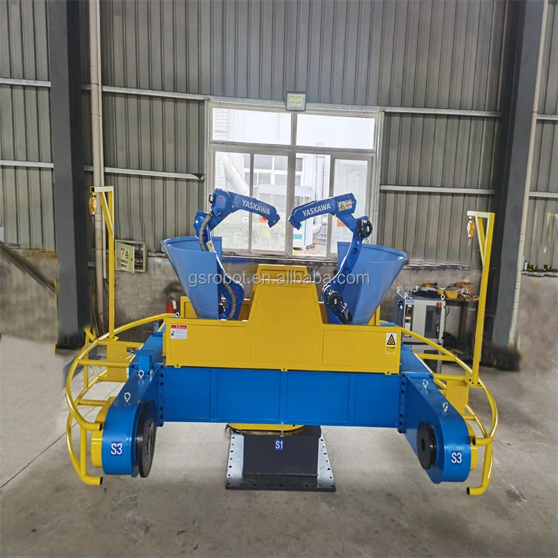 Rotating electric controlled - automatic horizontal rotation type three axis welding positioner