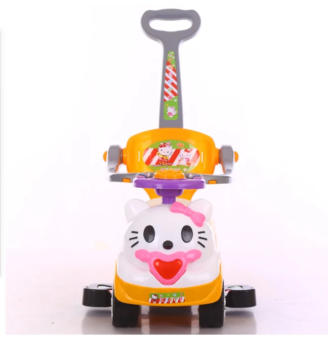 new style Children toy stroller walker pushing bar kids ride on car 3 in 1 deluxe mega car with horn music  ride on car