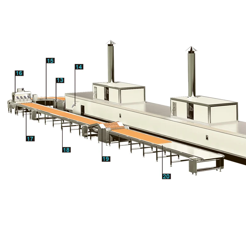 Commercial high capacity wafer biscuit machine production line